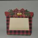 YLOLUL 2 Pack Christmas Picture Frame Present Box Photo Frame Hanging Tabletop Ornaments Wooden Photo Frame Party Decorations Xmas Holiday Frame Gift for Kids Children