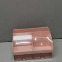 Makeup Organizer with Drawers, Cosmetic Storage for Dresser Vanity and Bathroom Countertop, Beauty Holder for Lipstick Brush, Skincare Organizer for Vanity, Cosmetic Display Case (Pink)