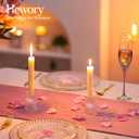 Candle Holder Glass Candlestick Holders: Hewory 20PCS Clear Taper Candle Holders Bulk for Table Centerpiece, Glass Candle Holder Candle Stick Holder Decor for Christmas Wedding Party Bridal Showers