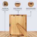 Handicrafts Home 8x10 Picture Frame, Wall & Tabletop Dcor, Handmade Pearlescent Barley Pattern, Vintage & Elegant Mother of Pearl Picture Frames for Living Room, Office & Home Decor  White & Black