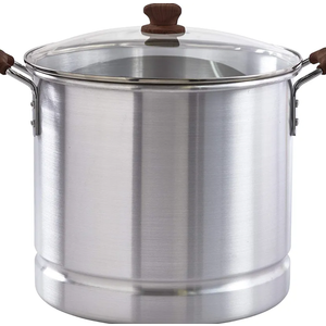 IMUSA USA MEXICANA-332 Steamer without Glass Lid & Wood-Like Handles, 32-Quart, Woodlook