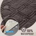 TAOCOCO Waterproof Sofa Covers for Dogs with Non Slip Backing, Sofa Seat Covers with Side Pocket for 3 Cushion Couch Washable Pet Couch Cover Protector Sofa Slipcovers for Kids(Sofa Plus, Chocolate)