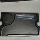 Large Bamboo Storage Box with Removable Tray Kit - Decorative Box Set, Glass Jars, and Accessories Wooden Storage Kit and Accessories Tool.Birthday Gifts. (Black)