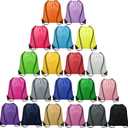Vorspack 100 Pcs Drawstring Bags Bulk - Lightweight Drawstring Backpack, Cinch Bag for Party Sport Gym Trip Gift - 20 Colors (Multicolor)