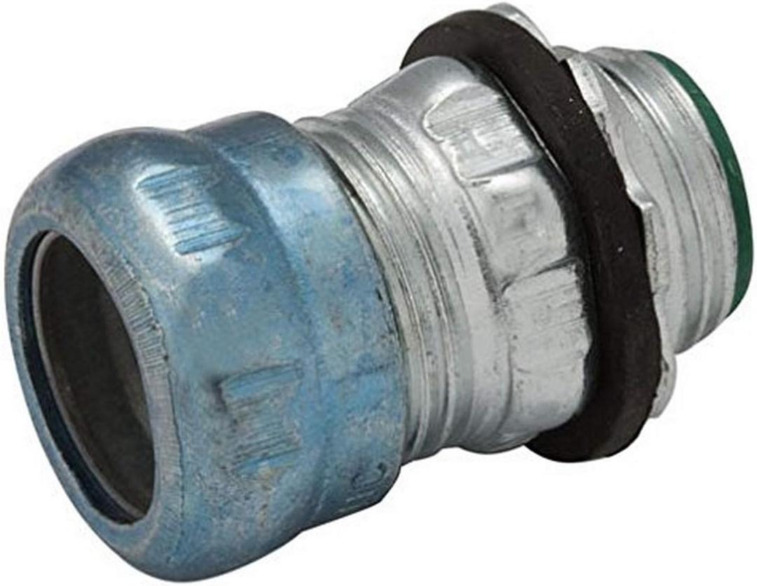 RACO 2913RT Steel EMT Compression Connector, Rain Tight, Insulated, 3/4-Inch (Pack of 25)