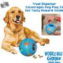 Wobble Wag Giggle Treat Ball- Interactive Dog Toy & Treat Dispenser, Fun Giggle Sounds When Rolled or Shaken, Great for Dogs Pets Know Best