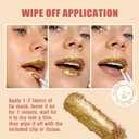 2 x Brownish Red Liquid Matte Lip Liner Stain Peel Off with Tweezer, Long Lasting, Waterproof New Gold Matte Lipstick Lip Gloss Tattoo for Women, Smudge-proof Non-Stick Cup Lip Tint Makeup 02# (0.14 Fl Oz (Pack of 1))