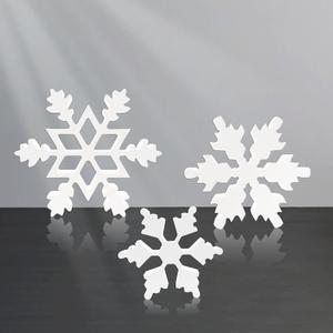 AWISBI 3 Pieces Winter Farmhouse Wooden Snowflake Decor Indoor Winter Decor Christmas Decorations