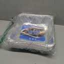 Disposable 10.5x12  Inch Square Aluminum Tin Foil Baking Pans Bakeware - Cookware Perfect for Baking Cakes, Breads, Brownies, Bread, Meatloaf, Lasagna, Pack of 10