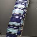 SUNCREAT Hammocks Quilted Fabric Hammock, Double Hammock with Spreader Bar, Soft Pillow, Max 475lbs Capacity, Blue Stripes