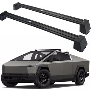 Super Heavy-Duty Roof Rack Crossbars Upgration for Tesla Cybertruck Specific fit Factory Mouting Points Aluminum Body Loading Weight at 550lbs MAX (Sold as 2pcs)