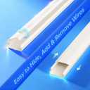 Delamu Beige Cord Hider, 85in Cord Covers for 3-4 Wires on Wall, Beige Cable Hider Cable Management, Easy Set up Wire Hiders Wire Covers for Cords on Wall, TV Cables Cover Concealer, 6X W1.18 H0.67in