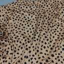 Lastshe Women's Plus Size Summer Crop Tops Short Sleeve Blouses Tie Front Tee T-Shirt Outfits, Khaki Leopard, 4X