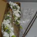 Artificial Cherry Blossom Branches 31.5'', 4 Pack Faux Spring Flowers for Tall Vase, Realistic Flower Stems for Home Decor, Wedding, Easter, Table Centerpiece and Party Decor (Pure White)