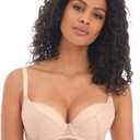 Freya Women's Signature Underwire Padded Plunge Bra (30FF, Natural Beige)