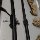 39" Plastic Martial Arts Polypropylene Training Katana Practice Sword, Black Chinese Tang Dynasty Style Dragon Pattern Decorated Sword with Scabbard and Tassel