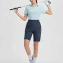 BALEAF Women's Golf Shorts 9'' Knee Length Stretch Bermuda Long Shorts Belt Loops Pockets Casual Work UPF 50+ (XS)
