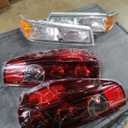 2 x Headlights Tail Lights Combo Compatible with 2004-2012 Chevy Colorado/GMC Canyon, 2006-2008 Isuzu I-Series - Headlamp Taillight Replace GM2502234, GM2503234 and GM2801164, GM2800164