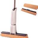 Eyliden Sponge Mop with 1 Extra Reusable Absorbent Sponge Refills, Easy Squeeze, Self Wringing Mops for Kitchen Bathroom Office Hardwood Laminate Tile Marble Ceramic Floors Cleaning