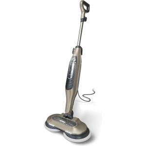 Shark S7001 Mop Scrub & Sanitize at The Same Time, Designed for Hard Floors, with 4 Dirt Grip Soft Scrub Washable Pads, 3 Steam Modes & LED Headlights, Gold