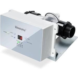 Saltwater Pool System, Westaho Salt Chlorine Generator for Above Ground Pools Up to 15,000 Gallons, Keeps Pool Water Clean, IP 66 Waterproof