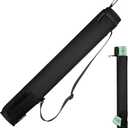 CleverMade Insulated Cooler Beer Tube Sleeve - 6 Cans / 72 oz Midnight/Black Portable Cooling Bag w/Shoulder Strap, Leak Proof Travel Ice Chest