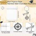 Tondiamo 96 Pcs Class of 2026 Graduation Gifts Bulk Include Compass Keychain Bracelets Organza Bags and Congratulations Cards