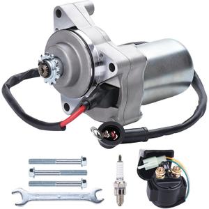 JINGKE 12 Teeth Starter Motor Starter Relay Solenoid for Tao Tao 125cc 110cc-50cc ATV Coolster Motor Four 4 Wheeler Chinese Pit Dirt Bike 4 Wheelers Go Karts Dune Buggy Sandrail Quad SSR Roketa
