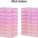 4""x6"" Photo Storage Box with Handle photo and craft keeper storage box 16 Inner photo case Large Gradient, Pink Series