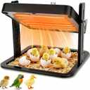 Brooder Heater for Chicks 10.8" Radiant Heat Plate with Adjustable Height & Angle, Thermostat Control (113158 ), Safe & Even Warmth for up to 15 Baby Chicks
