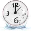 AOZBZ Bathroom Clock - Waterproof Shower Clock with Suction Cup Wall Clock Battery Operated Small Clocks for Bathroom, Toilet, Kitchen (White)