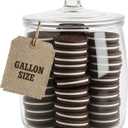 Kitchentoolz Large Glass Cookie Jar with Airtight Lid - 1 Gallon Storage Container for Candy, Flour, Sugar, Pet Food & Dog Treat Canister - Pack of 1