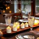 Homemory 12Pack Timer Flameless LED Votive Candles, Realistic 3D Flickering Flameless Candles, Long Lasting Battery Operated Tealight, for Thanksgiving Day, Christmas, Wedding Decor-White Base