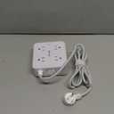 Surge Protector Power Strip - CHCORE 5Ft Braided Extension Cord with 8 Outlets with 4 USB (2 USB C) Charging Ports, Flat Plug Multi Plug Outlet Extender Charging Station for Home Office, ETL, White