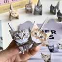 4 x 3D Origami Paper Cats, 50 Sheets DIY Origami Paper for Kids & Adults, Fun Creative Art Project, Desk Decor and Gift for Pet Lovers (CATS)