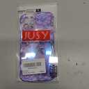 Jusy Compatible with iPhone 11 Pro Max,with Bracelet Chain, Colorful Retro Oil Painting Printed Flower Laser Glossy Pattern Cute Curly Wave Phone Case Soft TPU Cover for Girly Women - Purple