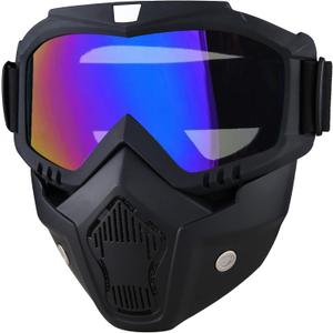 Paintball Mask Anti Fog,Tactical Full Face Mask Ski Mask Goggles Detachable Adjustable,Motorcycle Riding Face Protection (Colorful)
