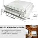 14" RV Roof Vent Fit for Camper Trailer Universal Lid Roof Vent with 12V RV Vent Fan 6" Blades lid Inner for Garnish Ring White, RV Cover
