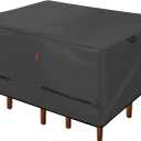 Porch Shield Patio Table Cover - Waterproof Outdoor Dining Table and Chairs Furniture Set Cover Square - 84 x 84 inch, Black