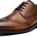 Mens Formal Oxford Dress Shoes (11, Wingtip/Camel)