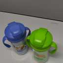 Dr. Brown's Milestones Insulated Sippy Cup with Straw and Handles, Spill-Proof Tumbler with Lid, 2-Pack, Blue & Green, 10 oz/300 mL, BPA Free, 12m+