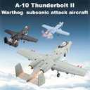 A10 Warthog Diecast Model Airplane Toy, 1:72 Plane Thunderbolt II, Military Fighter Jet Toy, Launch Missiles, Light and Sound, Age 8+ (Gray), 2.63 x 9.56 x 8.81 inches