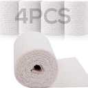 Falling in Art Plaster Cloth Rolls, 500gsm Plaster Strip, Plaster Gauze Bandages for Craft Projects, Mask Making, Belly Casts, Body Molds, 4inch x180inch, 4 Pack