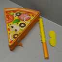 Pizza Piata with Stick and Blindfold - Pizza Shower Theme Decorations for Kids Summer Food Themed Birthday Mexican Party Supplies, 16.1 x 13 x 3.2 inches