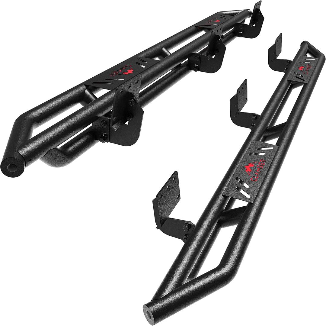 CLAMBER Running Boards for 2019-2025 Dodge Ram 1500 Crew Cab New Body Style (Exclude 19-25 Classic), 6.3 Inch Side Steps Nerf Bars, Heavy-Duty Three Tube Design