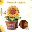 APOTODITO Teacher Appreciation Cards, Sunflower Graduation Card with Music and Lights with Text Thank You for Helping me Grow