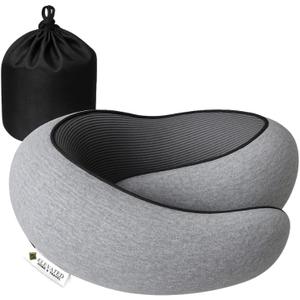 ELEVATED HOME & TRAVEL 2025 Travel Neck Pillow for Airplane Sleeping Premium Memory Foam Cushion | Compact 360 Head & Neck Support | Washable Cover | Must-Have Airplane Travel Essential