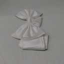 59" Long Bow for Wedding Dress Decoration Detachable Satin Bowknot White  (White-one Layer Bow)