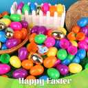 200 PCS 3.1" Fillable Easter Eggs Bulk with 6 Surprise Golden Eggs, Colorful Plastic Easter Egg Empty for Easter Egg Hunt Party Favors Kids Easter Basket Stuffers Fillers Classroom Prizes for Boy Girl