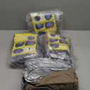 Realspring Inflatable Bean Bag Chairs Outdoor Blow up Camping Chairs Inflatable Lazy Sofa Folding Portable Bean Bag Loungers Couch for Movie Night(Coffee,4 Pcs)